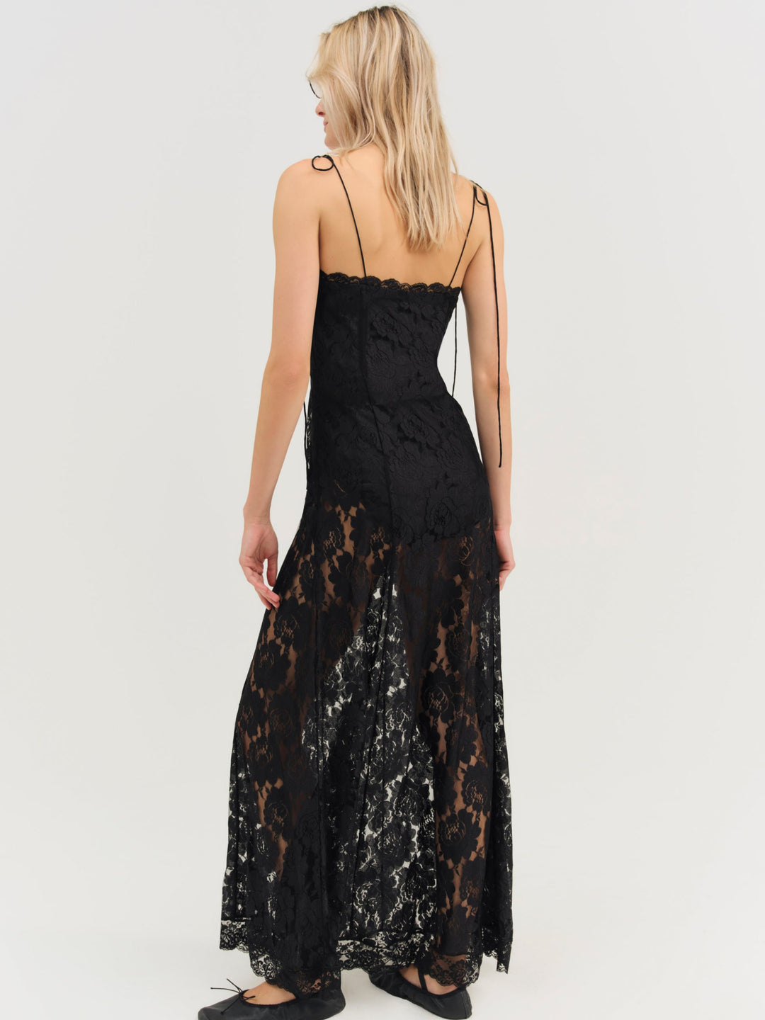 Claudia Rose Lace Maxi Dress Black