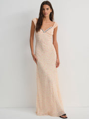 Emmaline Maxi Dress Peach