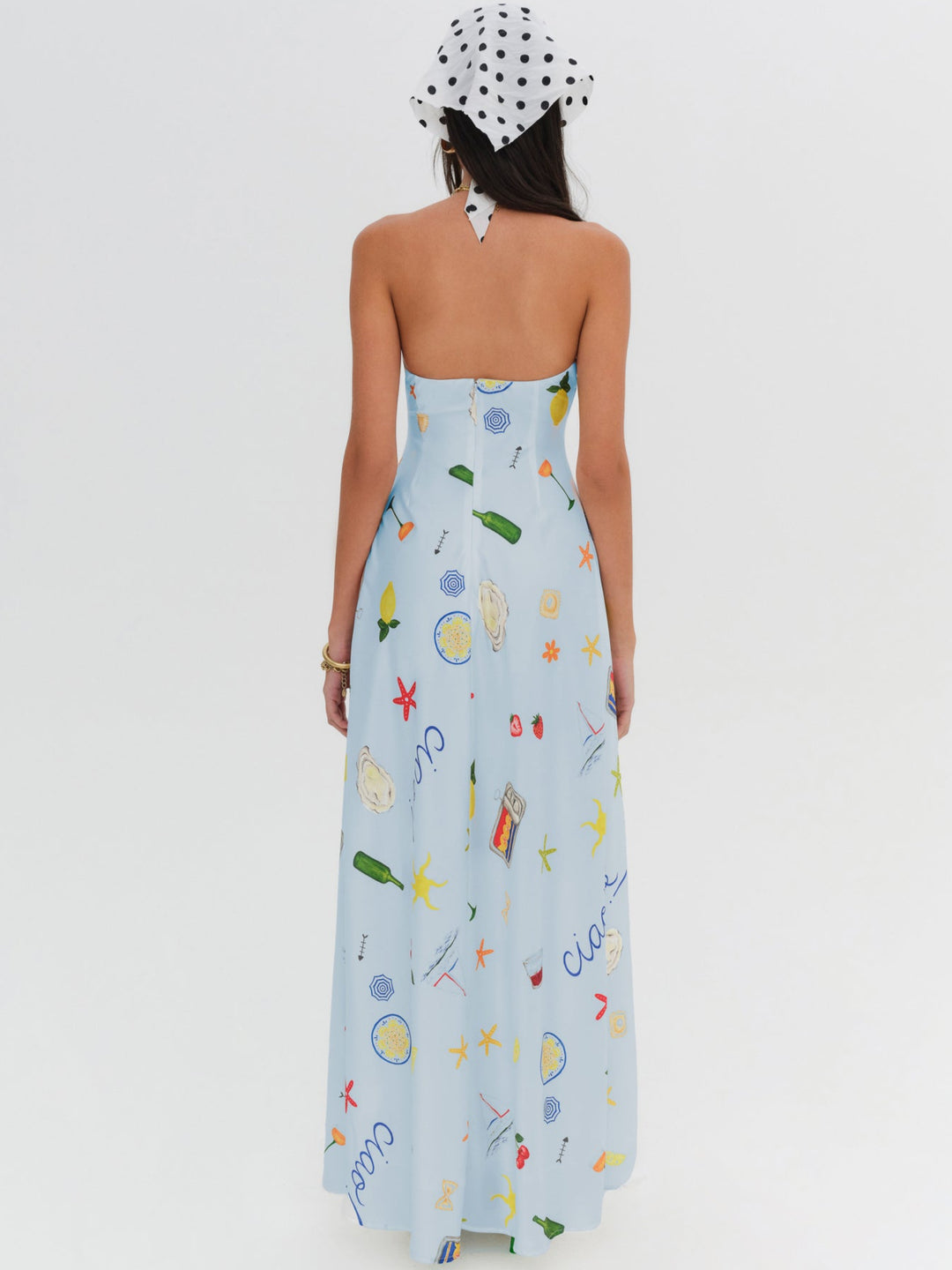 Carla Strapless Maxi Dress Blue