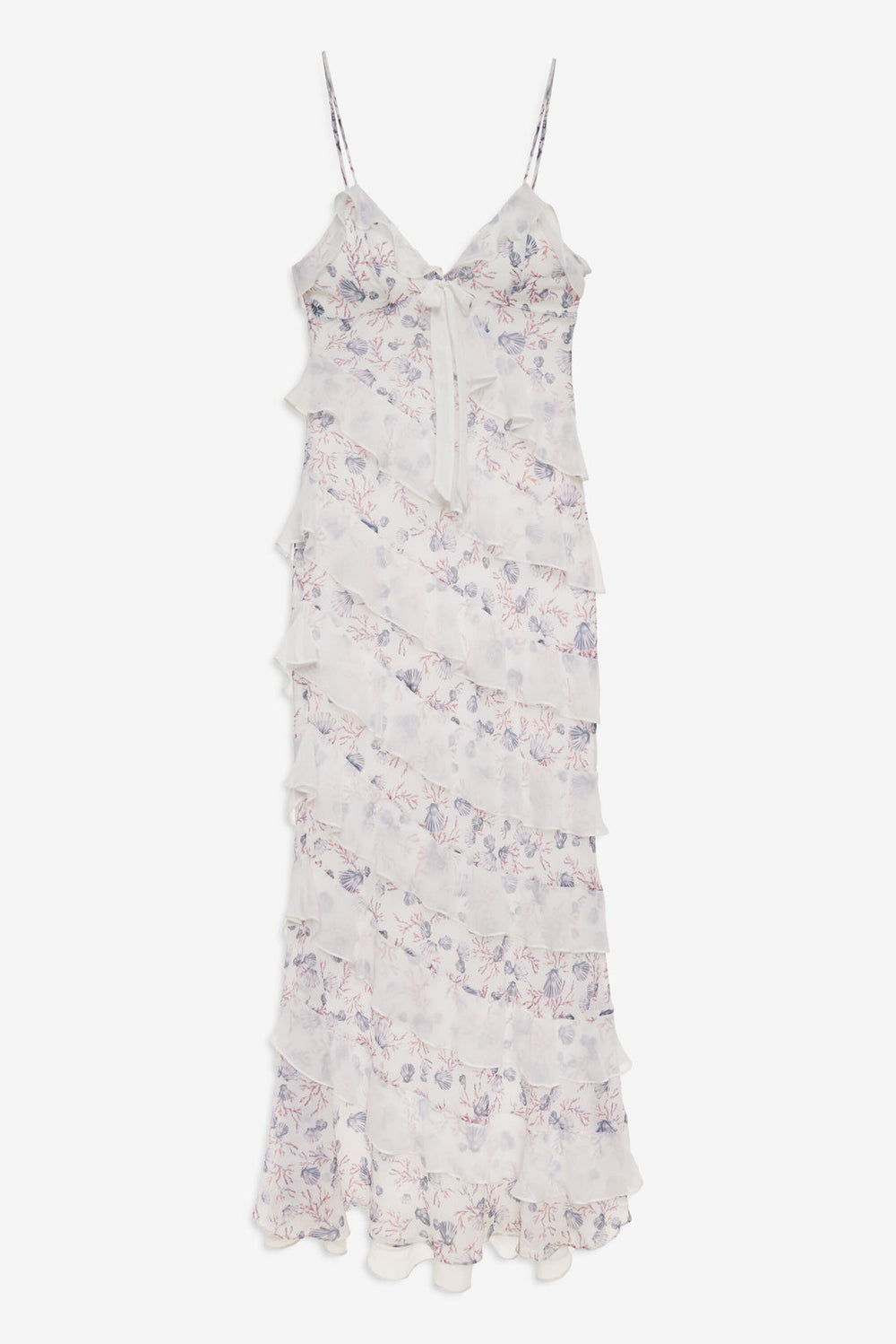 Debby Ruffled Maxi Dress White