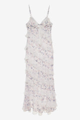 Debby Ruffled Maxi Dress White