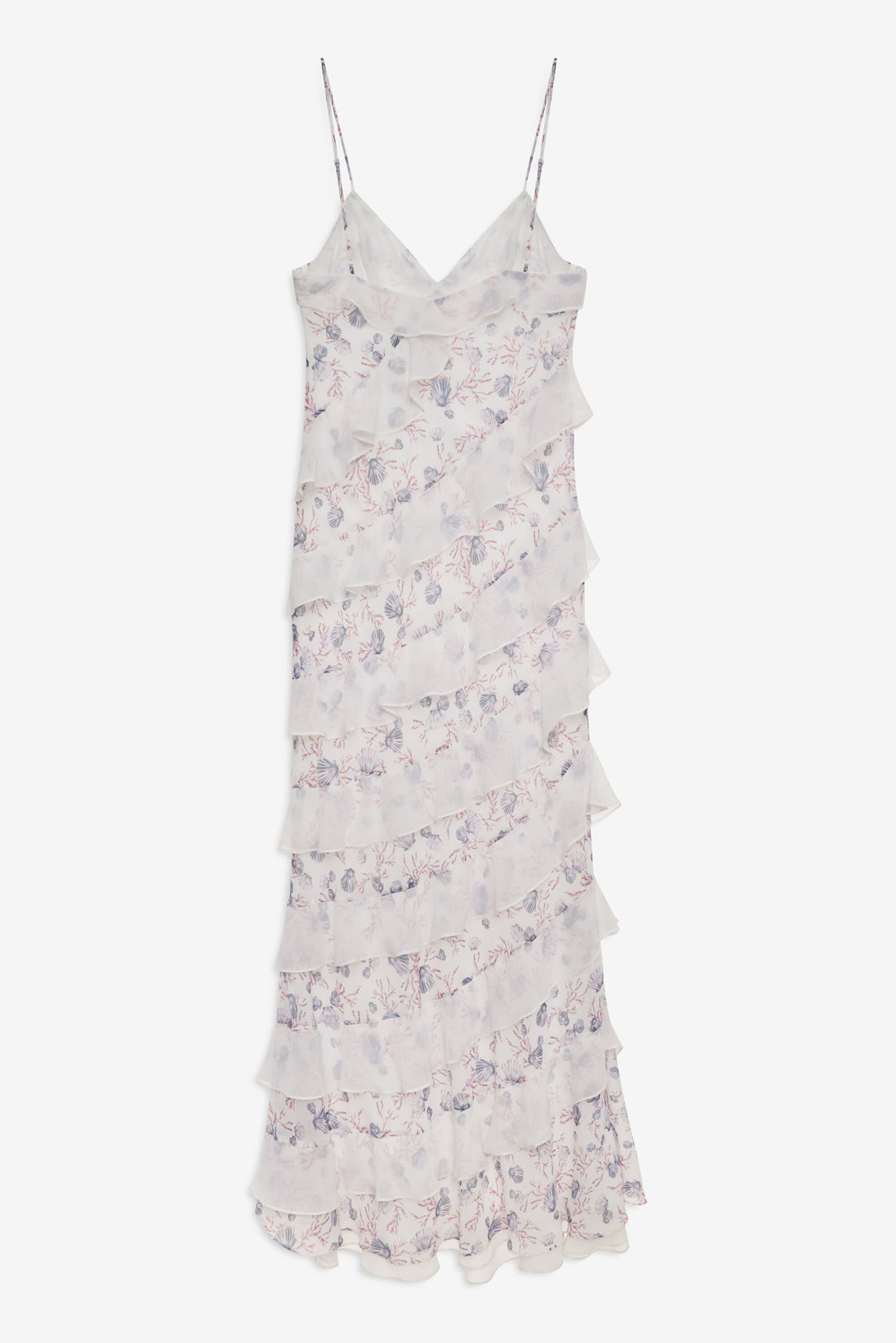 Debby Ruffled Maxi Dress White