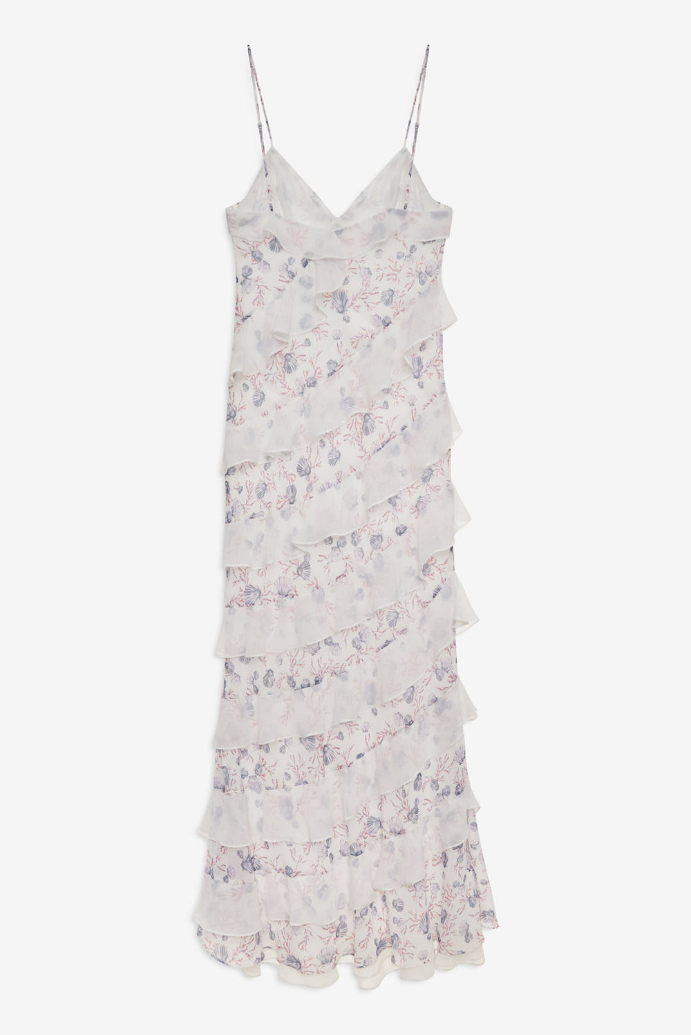 Debby Ruffled Maxi Dress White