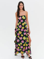 Madison Strapless Maxi Dress Black